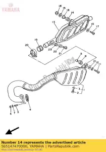 yamaha 565147470000 amortecedor - Lado inferior