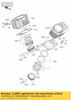 110050103, Kawasaki, moteur-cylindre, fr vn1700c9f kawasaki vn vulcan 1700 2009 2010 2011 2012 2013 2014 2015 2016, Nouveau