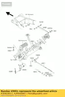 430010017, Kawasaki, levier-frein, pédale kawasaki w  a c w650 650 , Nouveau
