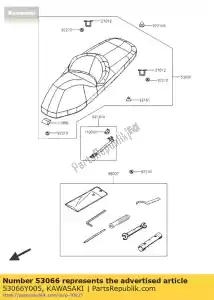 kawasaki 53066Y005 asiento sc300agf - Lado inferior