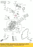 92043Y012, Kawasaki, pino, 8x14 kvf300ccf kawasaki  brute force j kvf 50 90 125 300 700 2012 2013 2015 2016 2017 2018 2019 2020 2021, Novo