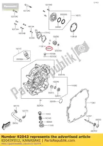 kawasaki 92043Y012 pin,8x14 kvf300ccf - Bottom side