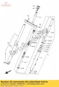 yamaha 27D231710000 piston, front fork - Bottom side