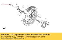velg, voorwiel van Honda, met onderdeel nummer 44701MN9003, bestel je hier online: