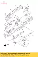 5UHE46280100, Yamaha, beschermer, uitlaat yamaha  yfm 350 2004 2005 2006 2007 2008 2009 2010 2011 2013 2014 2015 2016 2017 2019 2021, Nieuw