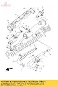 yamaha 5UHE46280100 protector, exhaust - Bottom side