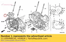 Qui puoi ordinare basamento motore, fr. Da Honda , con numero parte 11100HN8030: