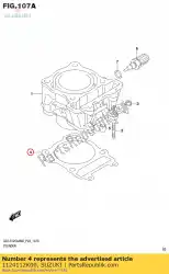 Tutaj możesz zamówić uszczelka, cylinder (na) od Suzuki , z numerem części 1124112K00: