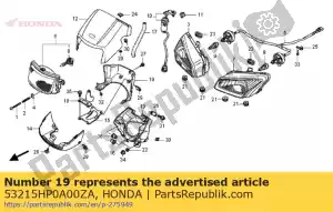 honda 53215HP0A00ZA couverture, rr. mètre inférieur * nh1 * (nh1 noir) - La partie au fond