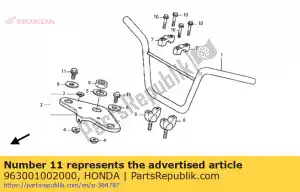 honda 963001002000 parafuso, flange, 10x20 - Lado inferior