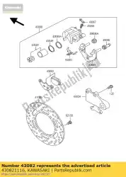 Here you can order the brake pads from Kawasaki, with part number 430821116: