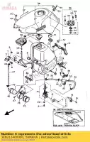 3EN213460000, Yamaha, suporte, encaixe do tanque yamaha fzr genesis 600, Novo