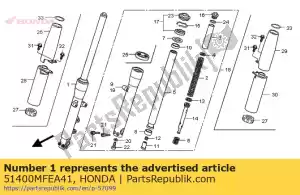 honda 51400MFEA41 garfo assy., r. fr. (caiaba) - Lado inferior