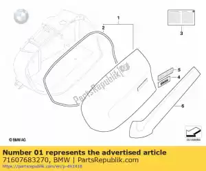 bmw 71607683270 cover, black, grained, right - Bottom side