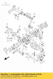 suzuki 2521110H10 horquilla, cambio de marchas - Lado inferior