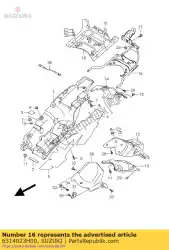 Qui puoi ordinare parentesi graffa posteriore da Suzuki , con numero parte 6314023H00: