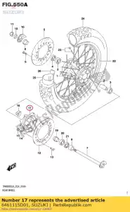 suzuki 6461115D01 tambor, rr spkt mn - Lado inferior