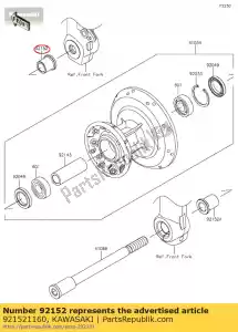 kawasaki 921521160 collar,fr axle,rh,l=2 zr750-f1 - Bottom side