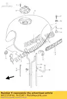 6812103FK0, Suzuki, emblema, tanque lh suzuki gsx  f inazuma gsxr gsx1200 gsx750 750 1200 , Novo