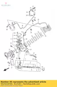 Suzuki 5925022H00 tubo, freio - Lado inferior