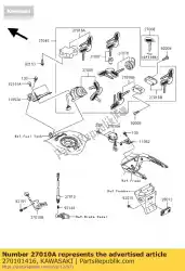 Aquí puede pedir interruptor, sensor de bajada de Kawasaki , con el número de pieza 270101416: