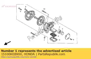 Honda 15100KEB900 oliepomp assy - Onderkant