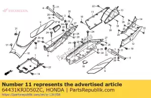 honda 64431KRJD50ZC ok?adka, r. side * nha84p * (nha84p pearl nightstar black) - Dół