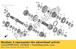 Aqui você pode pedir o eixo comp, contagem em Honda , com o número da peça 23220MBT000: