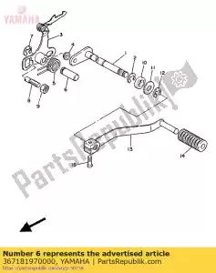 Yamaha 367181970000 eixo - Lado inferior