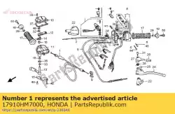 kabelcomp., gasklep van Honda, met onderdeel nummer 17910HM7000, bestel je hier online: