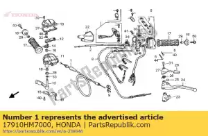 honda 17910HM7000 comp. cabo, acelerador - Lado inferior