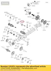 kawasaki 13107Y029 01 shaft,gear shift - Bottom side