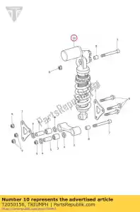 triumph T2050156 unità di sospensione posteriore - Il fondo