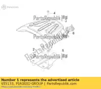655133, Piaggio Group, placa de retenção do porta-bagagem gilera runner zapm46301 125 200 2005 2006 2007 2008 2009 2010 2011 2016 2017, Novo