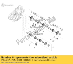 Aprilia 899432, 3a-4a marcia, OEM: Aprilia 899432