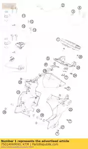 KTM 75014069000 velocímetro 07 - Lado inferior