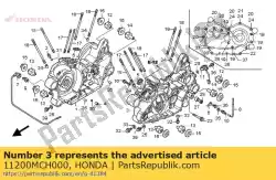 Here you can order the crankcase comp,le from Honda, with part number 11200MCH000: