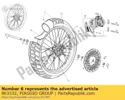 Here you can order the spacer from Piaggio Group, with part number 863332: