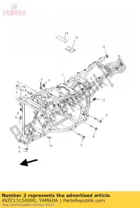 Yamaha 4XEF13150000 ficar, motor 2 - Lado inferior