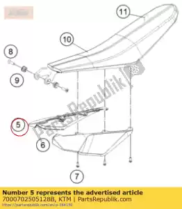 ktm 7000702505128B cobrir r / s com e-sx 15 - Lado inferior