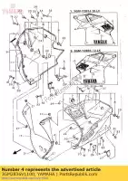 3GM2836V1100, Yamaha, conjunto gráfico 3, capota yamaha fzr 1000, Novo