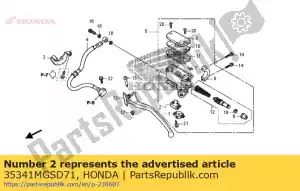 Honda 35341MGSD71 commutateur comp., rr. arrêtez - La partie au fond