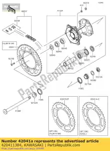 Kawasaki 420411384 z?batka-piasta, 49t - Dół