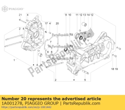 Aprilia 1A001278, Halbe kurbelgehäusedichtung, OEM: Aprilia 1A001278