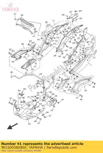 yamaha 901600580800 vis, tappi rond - La partie au fond