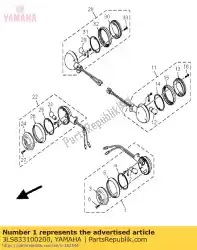 knipperlicht voorzijde 1 van Yamaha, met onderdeel nummer 3LS833100200, bestel je hier online: