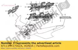 Aqui você pode pedir o nenhuma descrição disponível no momento em Honda , com o número da peça 87113MY2700ZA: