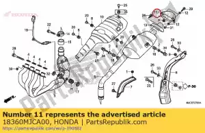 honda 18360MJCA00 cover comp., uitlaat rr. - Onderkant