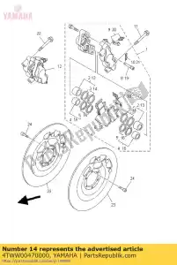 yamaha 4TWW00470000 remklauwafdichtingsset - Onderkant