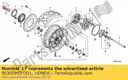 Aqui você pode pedir o porca, u, 22mm em Honda , com o número da peça 90305MCFD01: